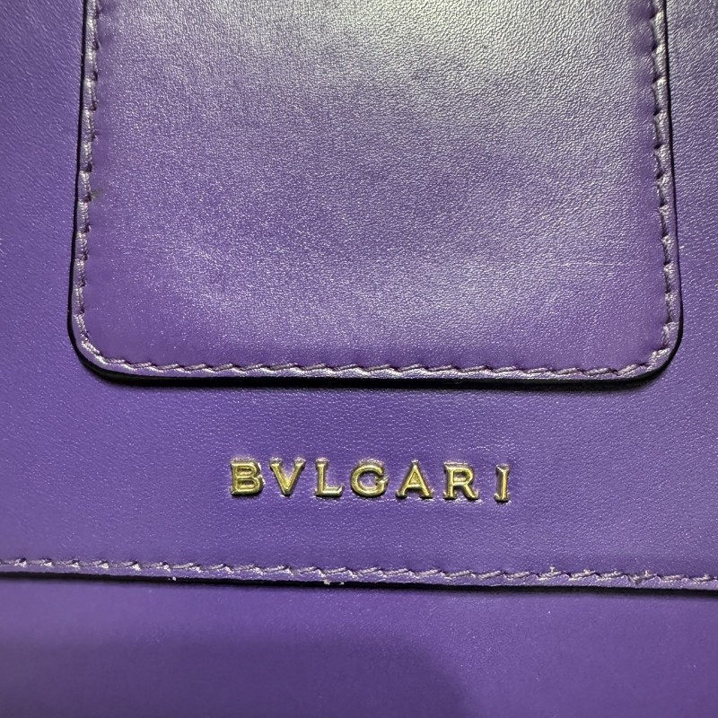 寶格麗 蛇頭包 風琴包 紫色-28