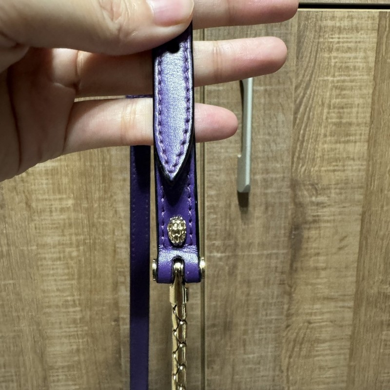 寶格麗 蛇頭包 風琴包 紫色-29