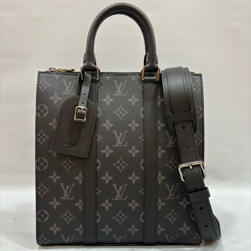 LV M46098 黑花 銀釦 手提 斜背 公事包 琴譜包-0