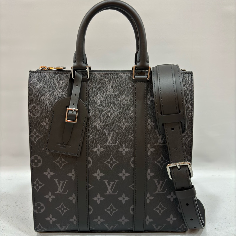 LV M46098 黑花 銀釦 手提 斜背 公事包 琴譜包-1