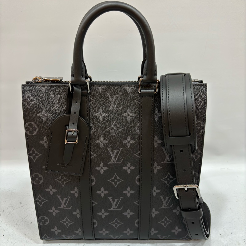 LV M46098 黑花 銀釦 手提 斜背 公事包 琴譜包-2