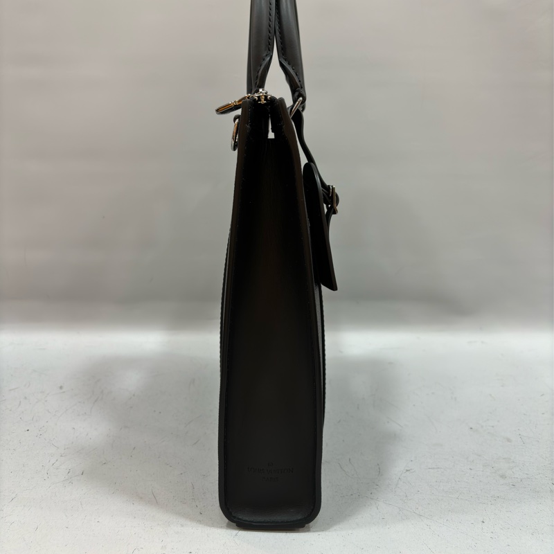 LV M46098 黑花 銀釦 手提 斜背 公事包 琴譜包-6