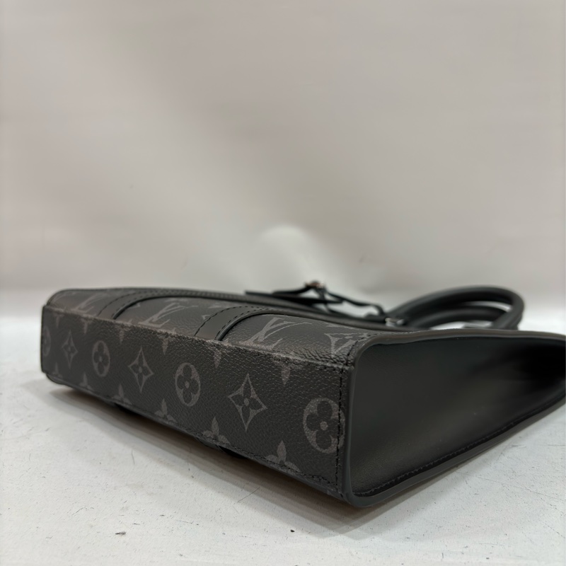 LV M46098 黑花 銀釦 手提 斜背 公事包 琴譜包-17