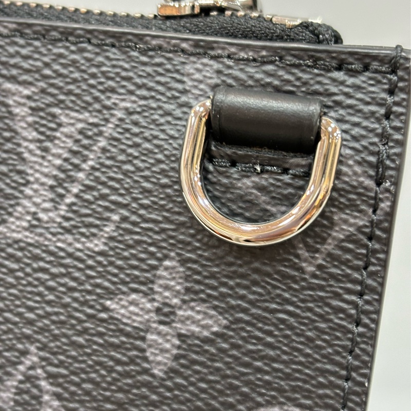 LV M46098 黑花 銀釦 手提 斜背 公事包 琴譜包-31