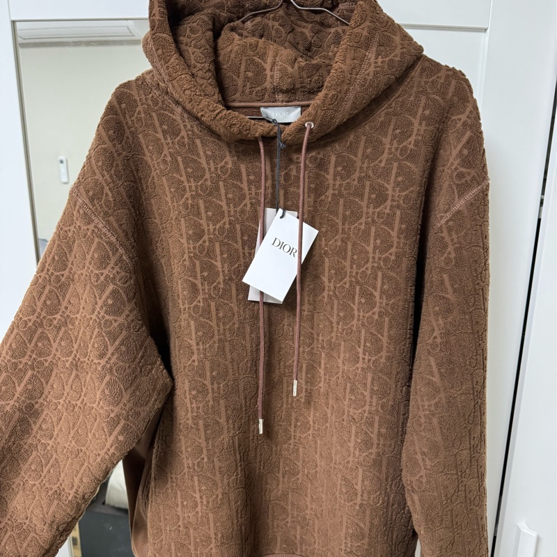 DIOR OBLIQUE 🤎毛巾布材質滿版老花連帽衫/帽T-0