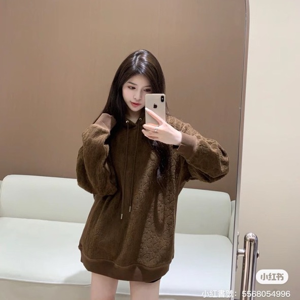 DIOR OBLIQUE 🤎毛巾布材質滿版老花連帽衫/帽T-7