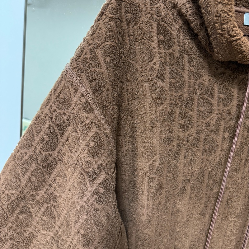 DIOR OBLIQUE 🤎毛巾布材質滿版老花連帽衫/帽T-13