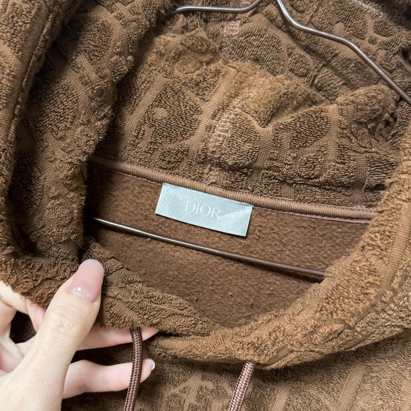 DIOR OBLIQUE 🤎毛巾布材質滿版老花連帽衫/帽T-17