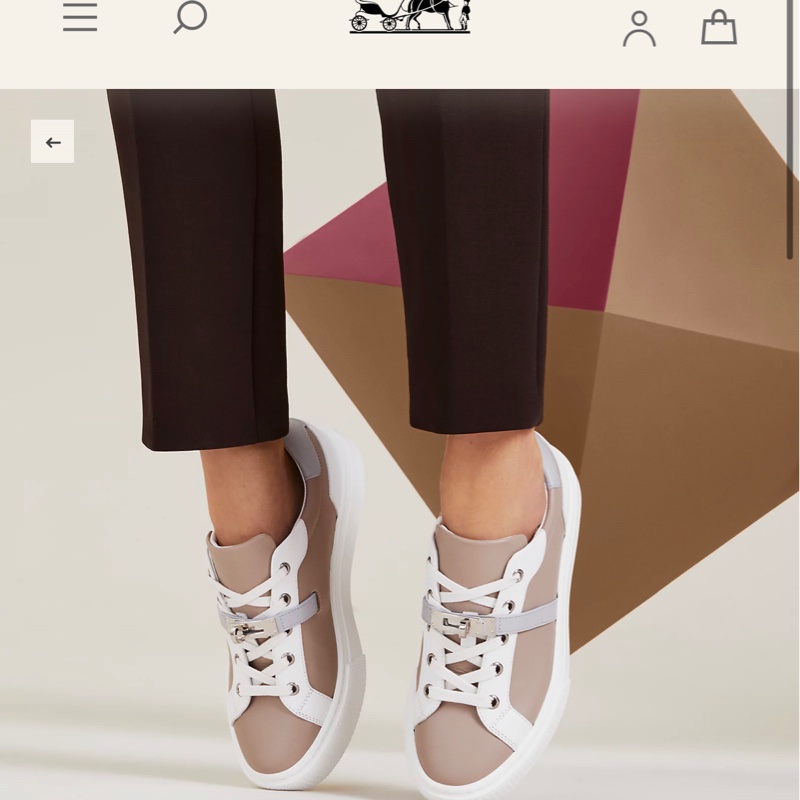 Hermes 愛馬仕 day sneaker 奶茶色 球鞋 休閒鞋 36.5號-0