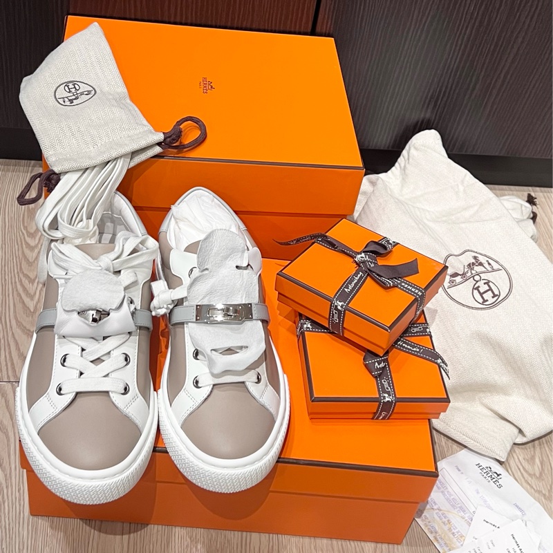 Hermes 愛馬仕 day sneaker 奶茶色 球鞋 休閒鞋 36.5號-7