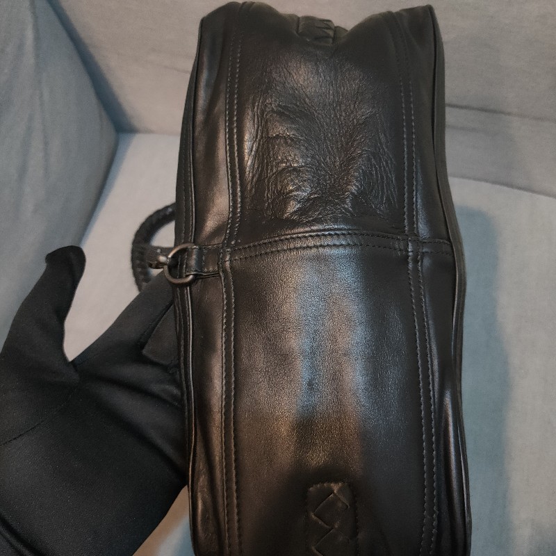 🫅寵愛媽咪♥️限時一週瘋狂降♥️【8成新】㊣✨ Bottega Veneta ✨寶緹嘉(附防塵袋)黑色 BV 皮革 編織 手提包 肩背包/二手包/二手精品/保證正品-6
