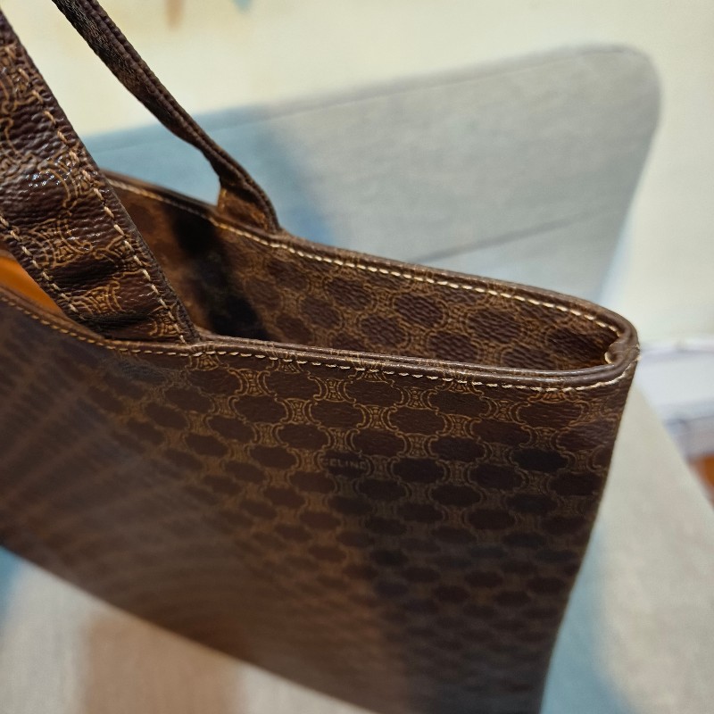 🫅女神購物節狂降（原$6800）‼️只到3/15⏰㊣✨CELINE✨經典 凱旋門 老花 皮革 帆布 托特包 通勤包 文件包 扁包 琴譜包/二手包/保證正品🌳二手樹屋🌳-18