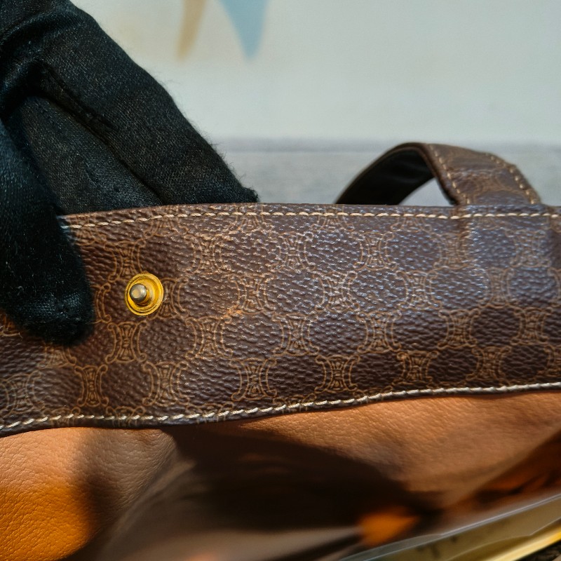 🫅女神購物節狂降（原$6800）‼️只到3/15⏰㊣✨CELINE✨經典 凱旋門 老花 皮革 帆布 托特包 通勤包 文件包 扁包 琴譜包/二手包/保證正品🌳二手樹屋🌳-19