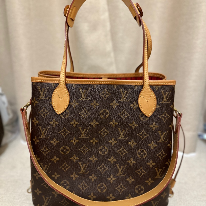 Louis Vuitton neverfull 中號 經典紅色內裡(附內膽包、背帶、減壓帶)-6