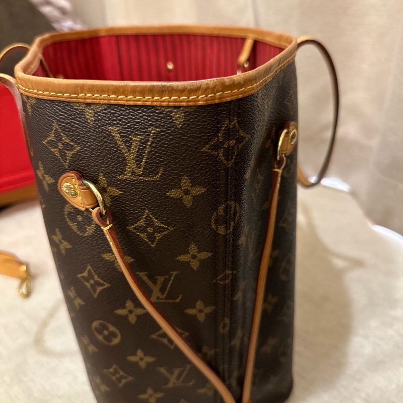 Louis Vuitton neverfull 中號 經典紅色內裡(附內膽包、背帶、減壓帶)-14