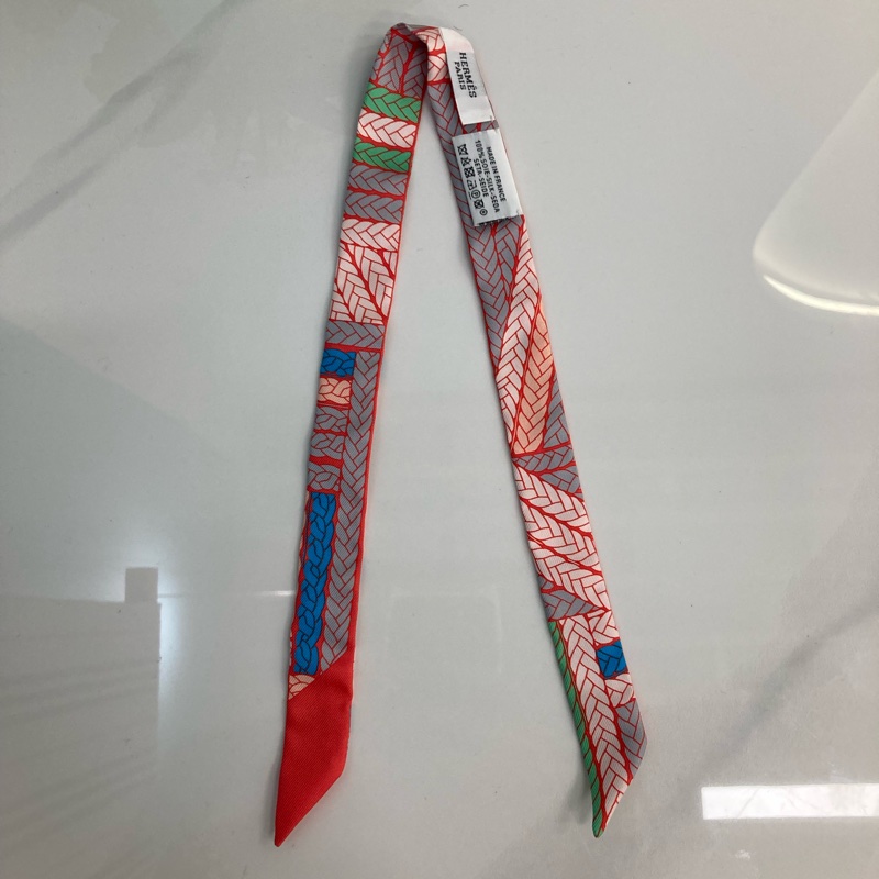 TK0850 Hermes愛馬仕Twilly絲巾Red-14