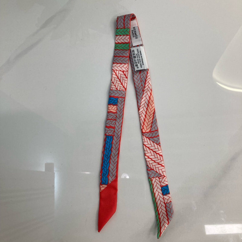 TK0850 Hermes愛馬仕Twilly絲巾Red-18