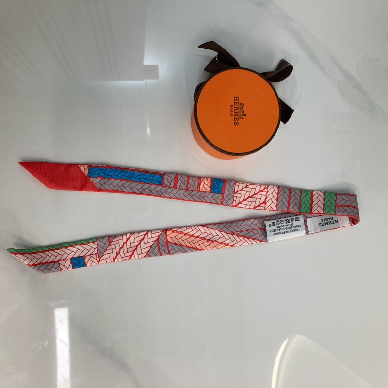 TK0850 Hermes愛馬仕Twilly絲巾Red-20