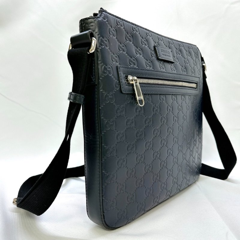 GUCCI Signature牛皮壓紋信封單肩/側背包-3