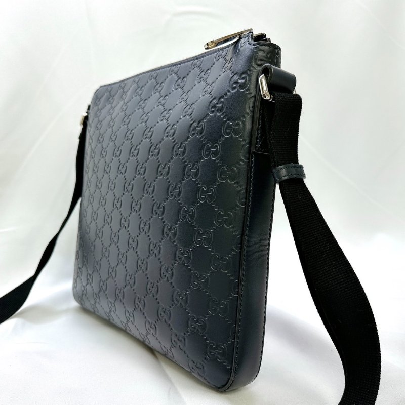 GUCCI Signature牛皮壓紋信封單肩/側背包-4