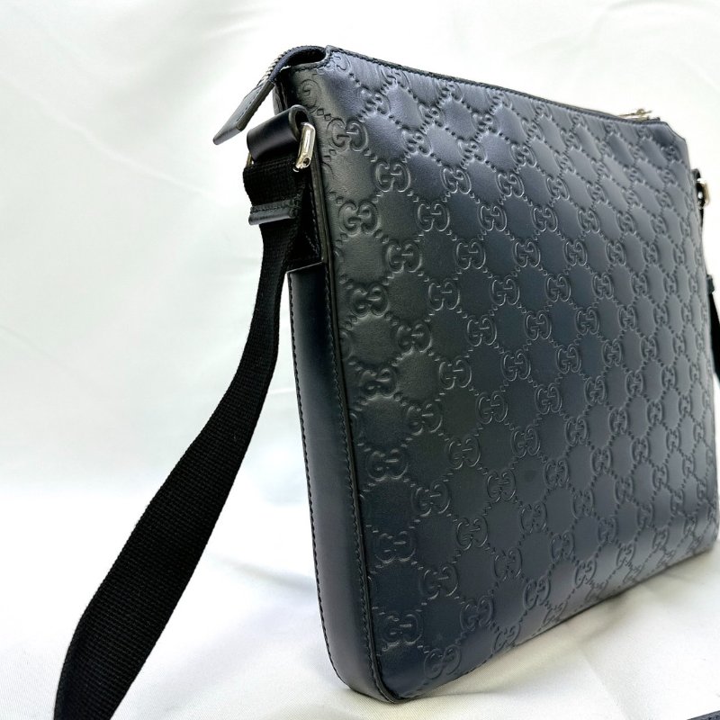 GUCCI Signature牛皮壓紋信封單肩/側背包-5