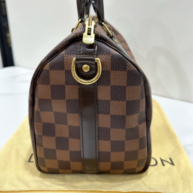 LV棋盤格speedy25公分背帶款-7