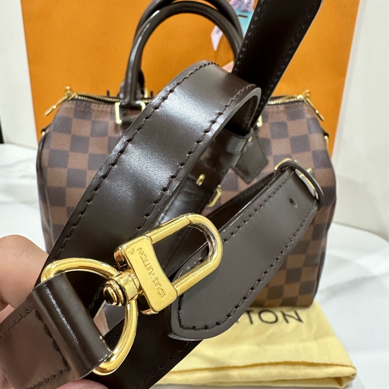 LV棋盤格speedy25公分背帶款-18