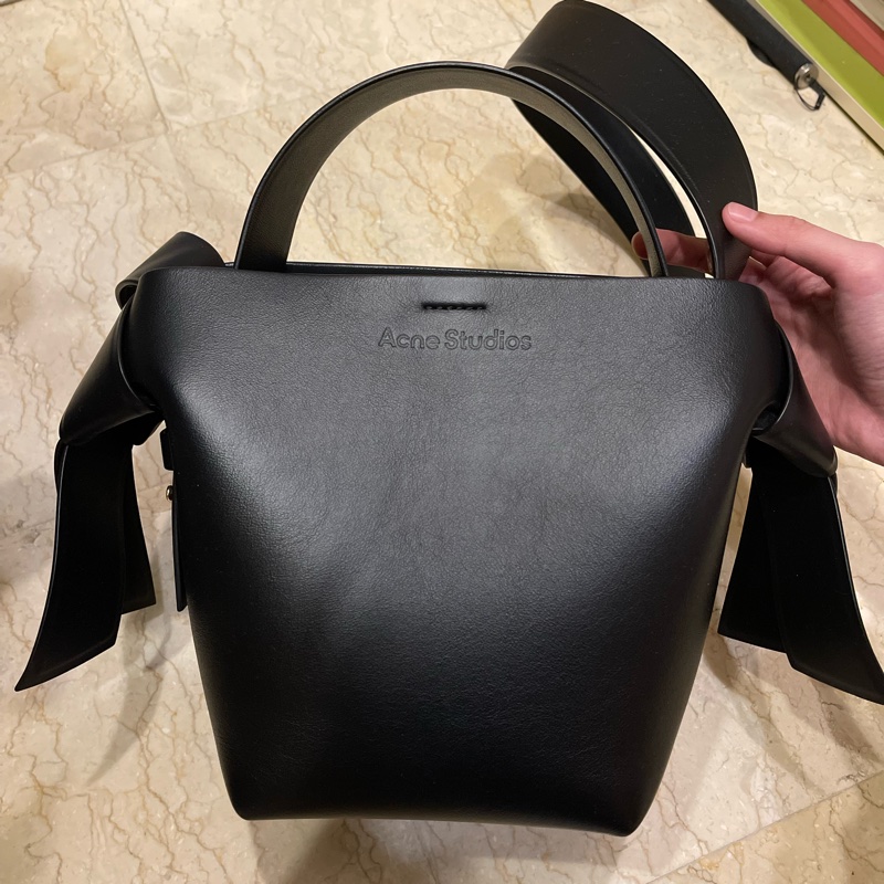 Acne Studios Musubi Logo Embossed Mini Top Handle Bag-7