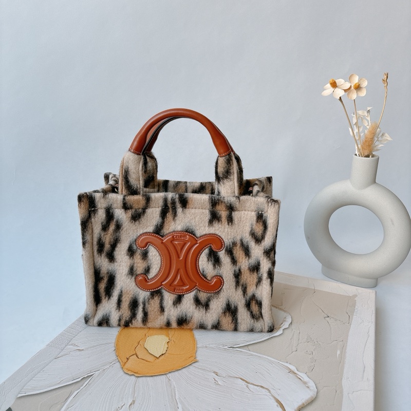 Celine 豹紋 凱旋門 托特二用包-1