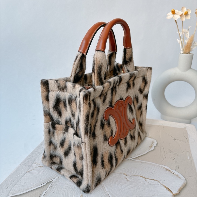 Celine 豹紋 凱旋門 托特二用包-3