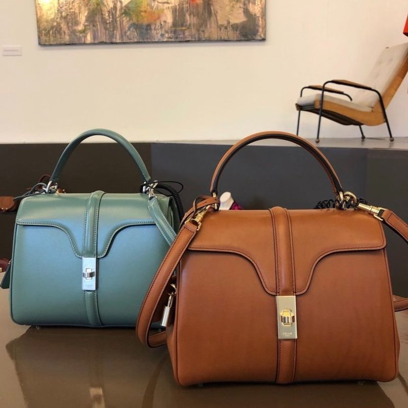 Celine 188003 天然小牛皮小款16包 黃褐色《2024春夏新品》-4