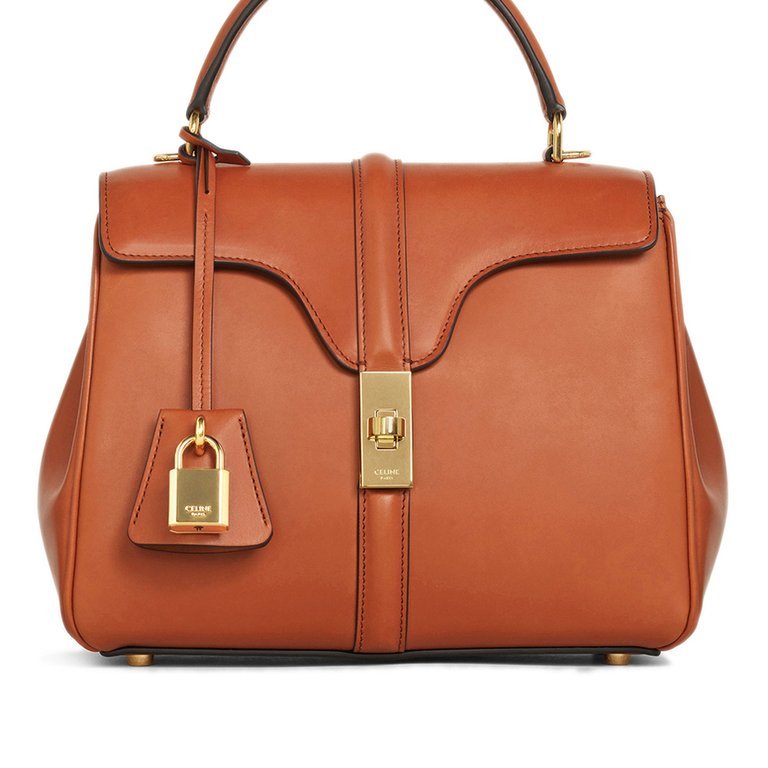 Celine 188003 天然小牛皮小款16包 黃褐色《2024春夏新品》-5