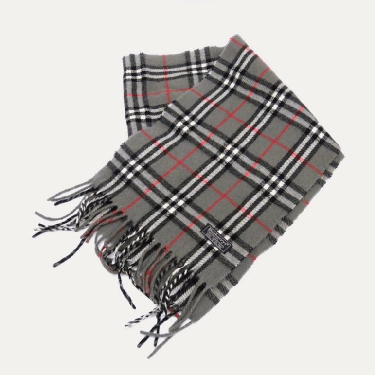BURBERRY綿羊毛深棕色牛角扣大衣(男款) + BURBERRY灰色格紋羔羊毛圍巾✨-6