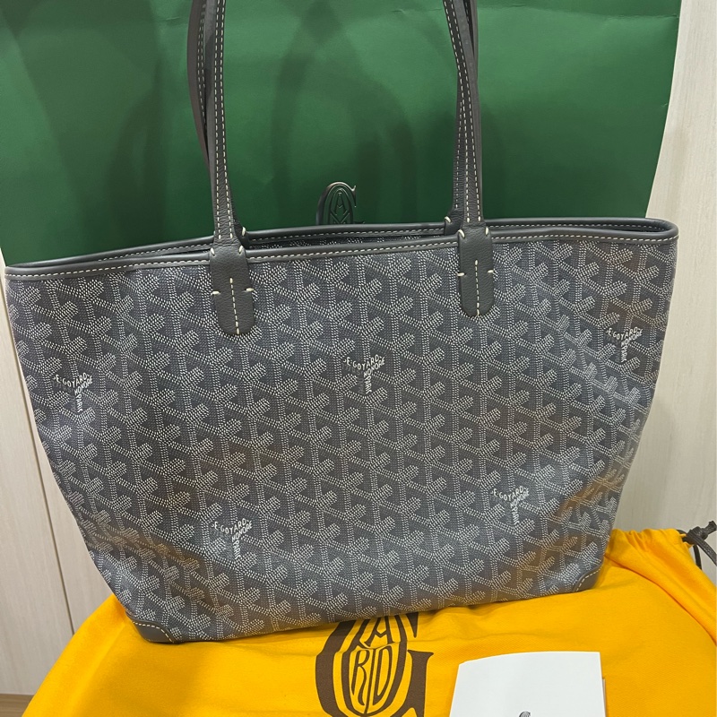 GOYARD ARTOIS PM 托特包拉鍊款灰色-8
