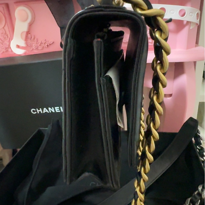 🎶限時特價🎶香奈兒Chanel 19 woc黑金發財包-4