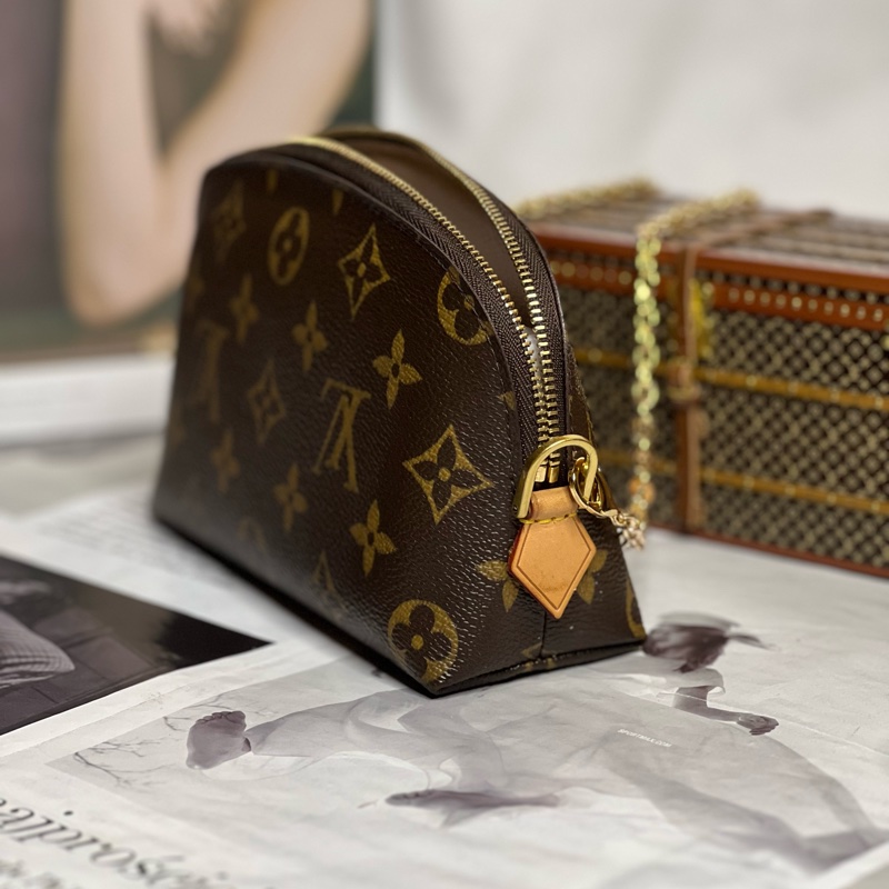 LV老花貝殼化妝包《已改造可斜背》-2