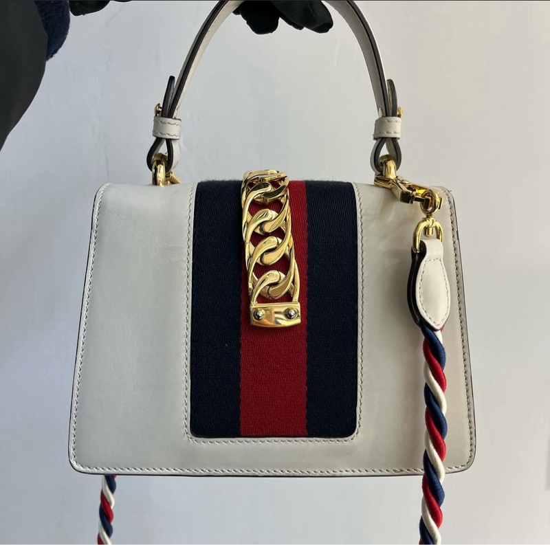 Gucci Sylvie 小號 白色 塞爾維亞 手柄款-2
