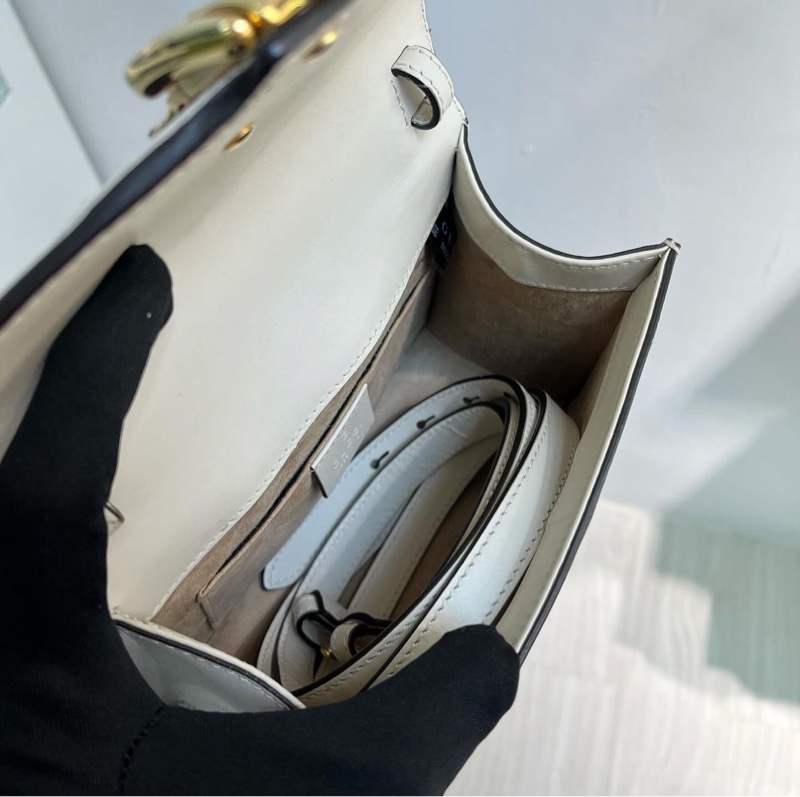 Gucci Sylvie 小號 白色 塞爾維亞 手柄款-4