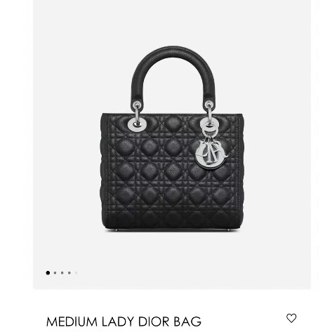 DIOR Lady Dior 中號 五格小羊皮兩用手提黛妃包 海軍藍/深藍-14