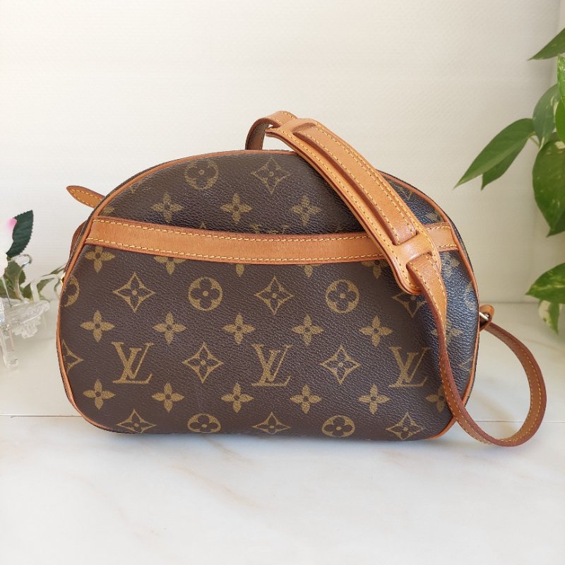 LV  Monogram 中古蘋果包🎀現品實拍 🎀 Vintage 經典花紋老花/蘋果包/柏芝包/斜背包~二手品-54