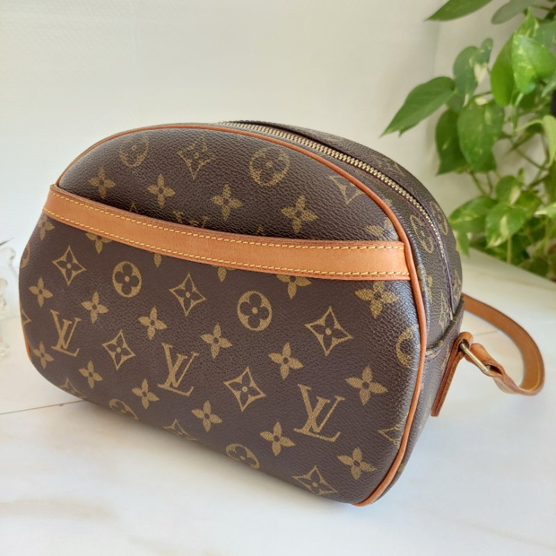 LV  Monogram 中古蘋果包🎀現品實拍 🎀 Vintage 經典花紋老花/蘋果包/柏芝包/斜背包~二手品-60