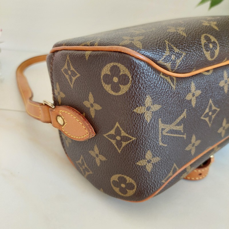 LV  Monogram 中古蘋果包🎀現品實拍 🎀 Vintage 經典花紋老花/蘋果包/柏芝包/斜背包~二手品-22