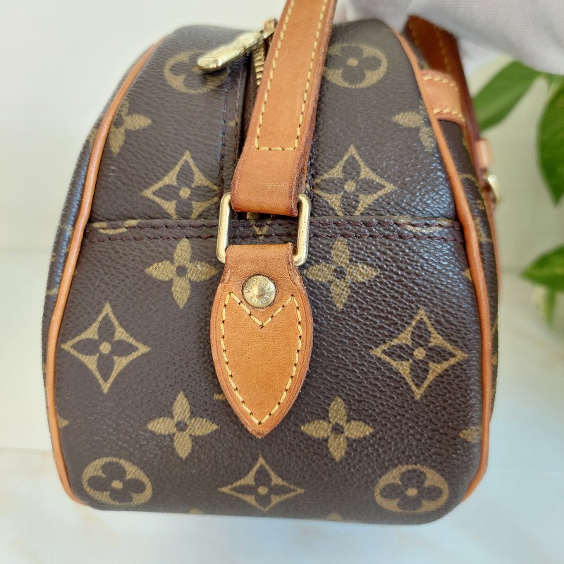 LV  Monogram 中古蘋果包🎀現品實拍 🎀 Vintage 經典花紋老花/蘋果包/柏芝包/斜背包~二手品-23