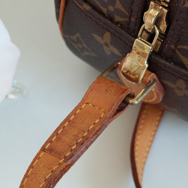 LV  Monogram 中古蘋果包🎀現品實拍 🎀 Vintage 經典花紋老花/蘋果包/柏芝包/斜背包~二手品-51