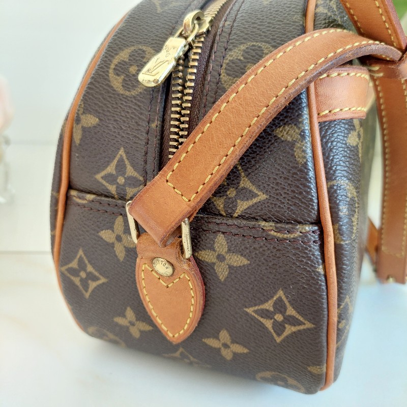LV  Monogram 中古蘋果包🎀現品實拍 🎀 Vintage 經典花紋老花/蘋果包/柏芝包/斜背包~二手品-48