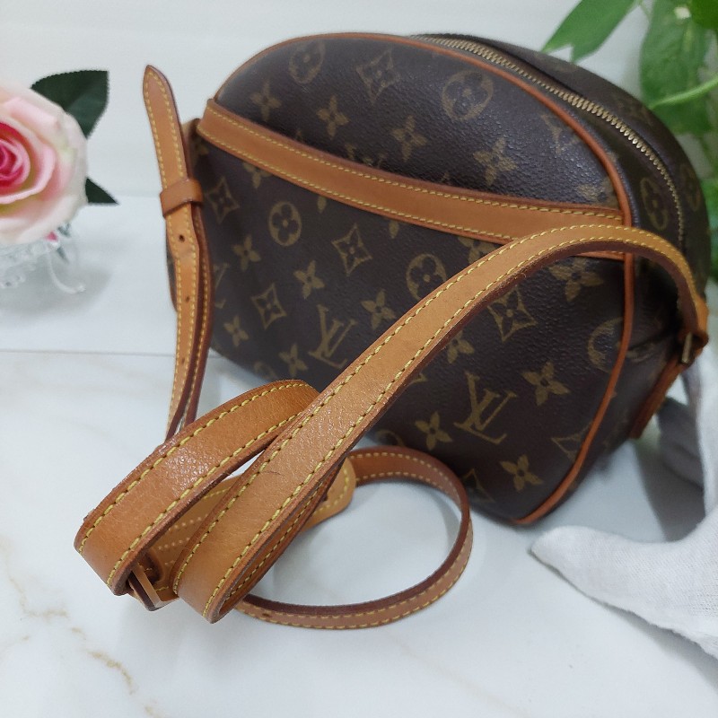 LV  Monogram 中古蘋果包🎀現品實拍 🎀 Vintage 經典花紋老花/蘋果包/柏芝包/斜背包~二手品-30