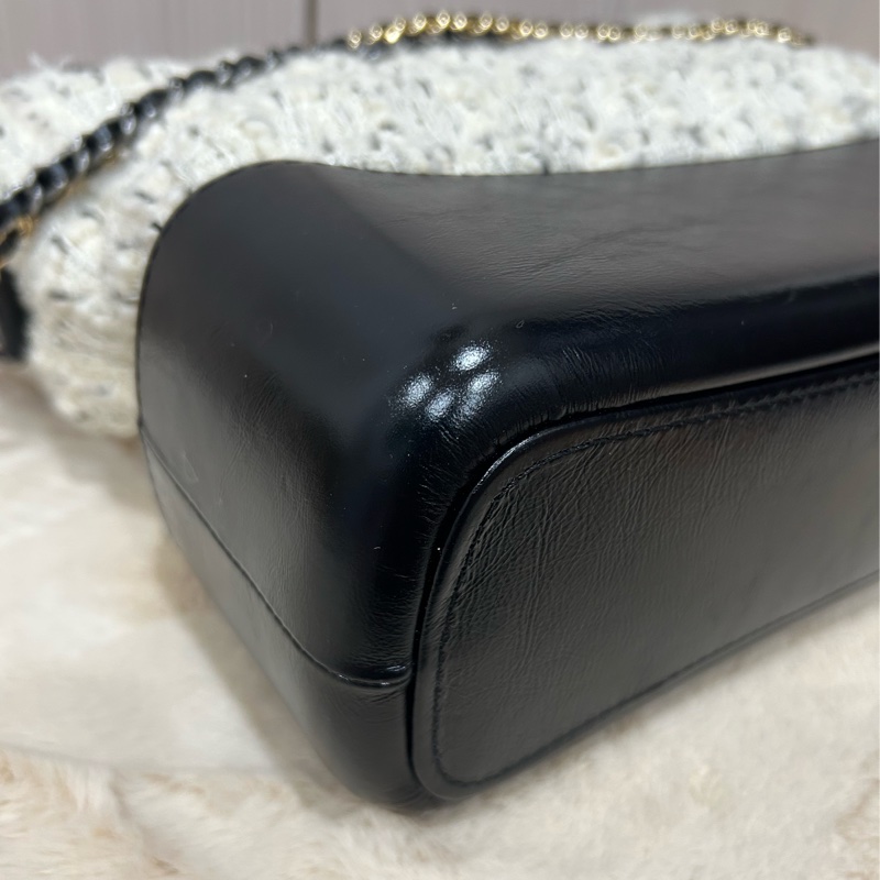 Chanel 中號 粗花毛呢流浪包-7