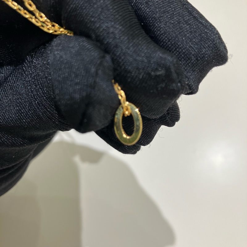 TK0876 HERMES MINI POP H NECKLACE 藍金  愛馬仕迷你H藍色項鍊-8