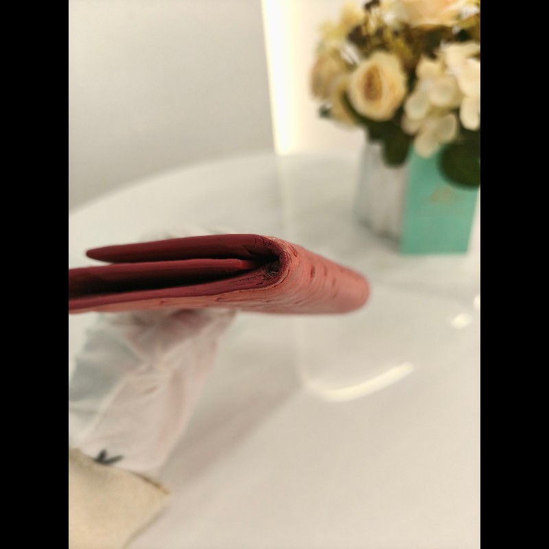 TK0818 Miu Miu 繆繆鴕鳥皮短錢包粉bu紅色 Pink Short Wallet Ostrich Skin-17