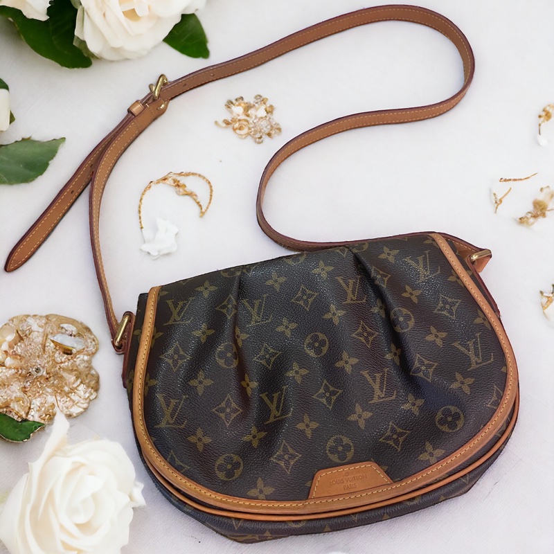 Louis Vuitton 抓皺包 LV老花/斜背包/翻蓋包-0